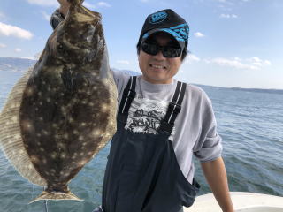 ヒラメ狙い　呑ませ泳がせ釣り