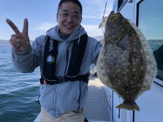 ヒラメ狙い　呑ませ泳がせ釣り