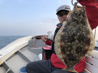 ヒラメ釣　イワシの泳がせ釣り