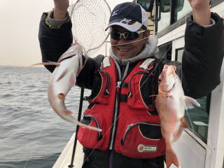 淡路島　釣り船　三幸丸　鯛サビキ真鯛釣り