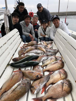 淡路島　釣り船　爆釣り釣果　鯛釣り　鯛サビキ　明石鯛