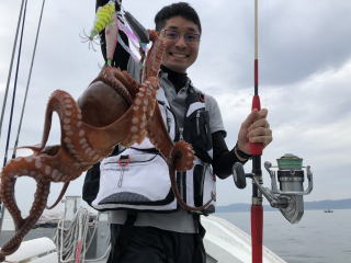 淡路島　釣り船　明石ダコ　蛸エギ　爆釣り