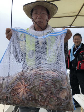 淡路島　釣り船　明石ダコ　蛸エギ　爆釣り